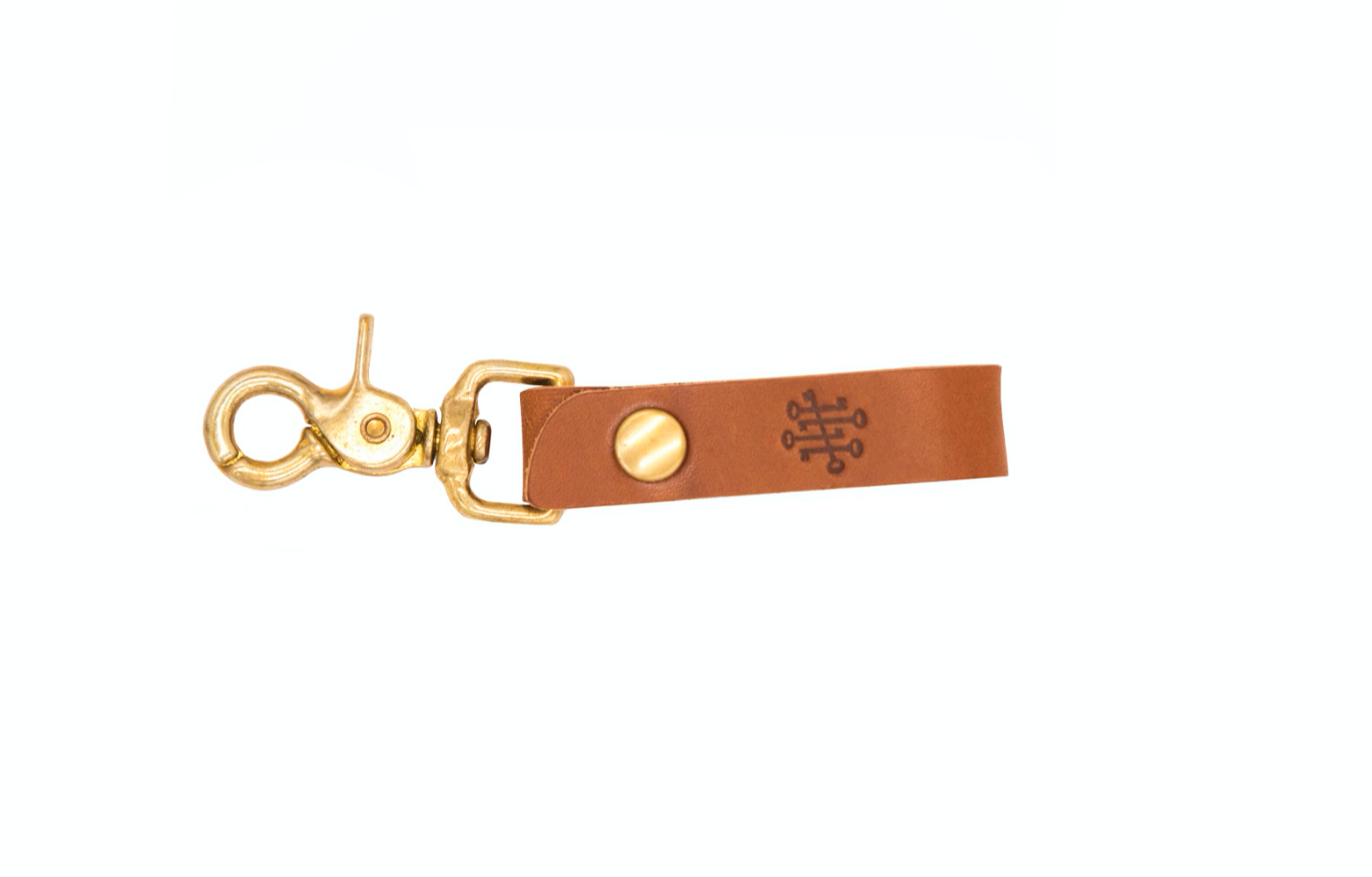 Blade and Bow Logo Leather Keystrap with Hook